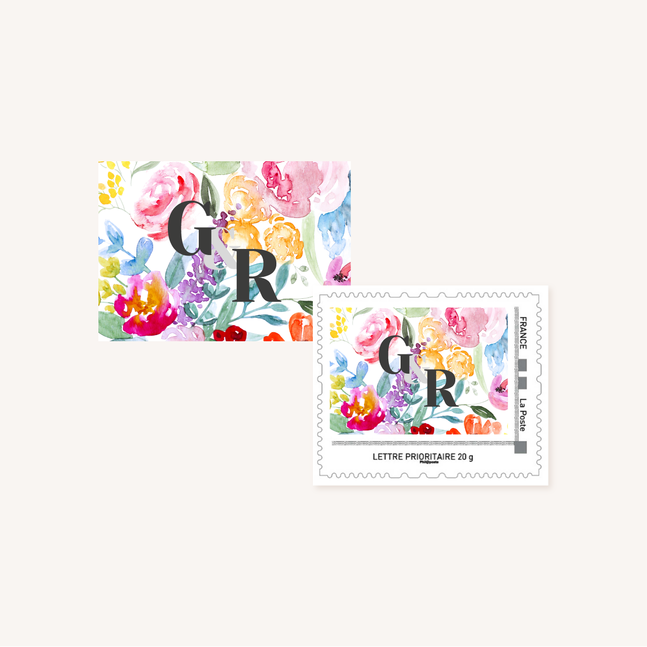 Faire-part mariage fleurs aquarelle mariage fleuris