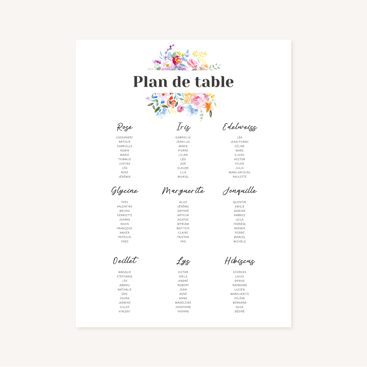 Faire-part mariage fleurs aquarelle mariage fleuris