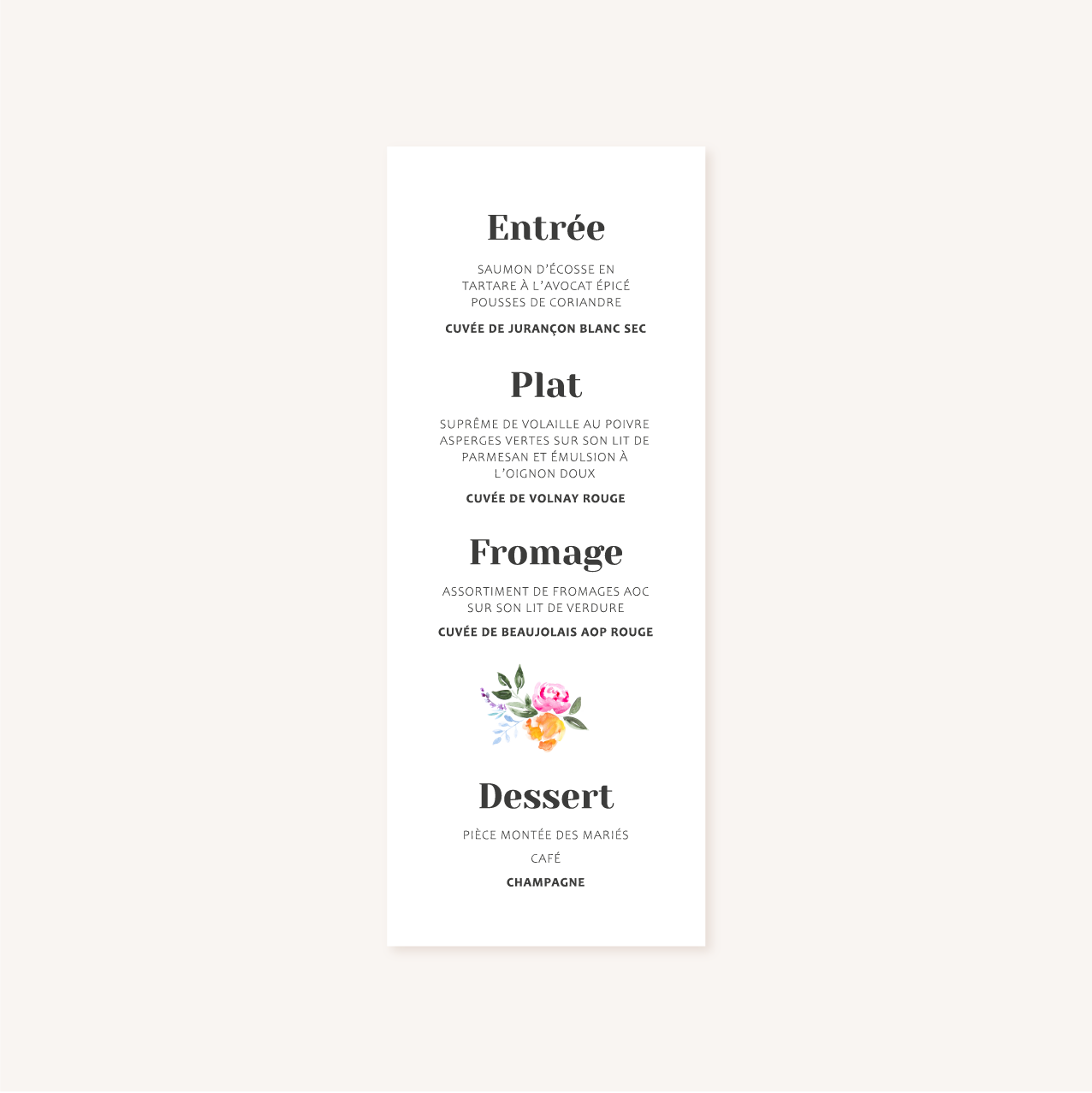 Faire-part mariage fleurs aquarelle mariage fleuris