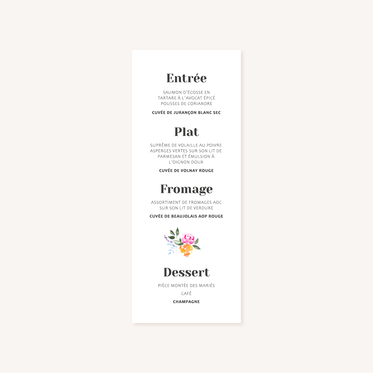 Faire-part mariage fleurs aquarelle mariage fleuris