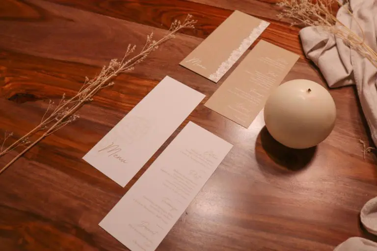 Menu individuel mariage kraft dentelle champêtre