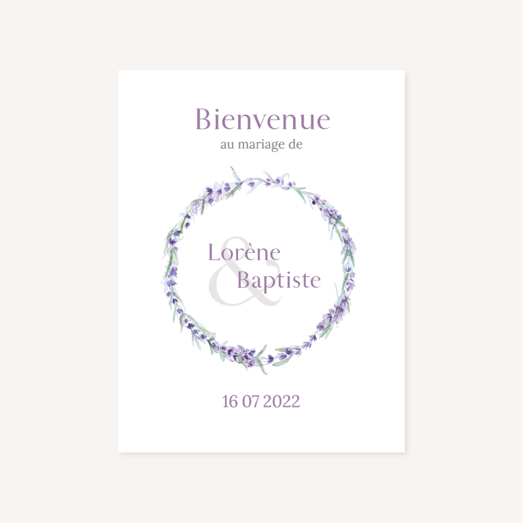 Faire-part provencal lavande provence faire-part mariage