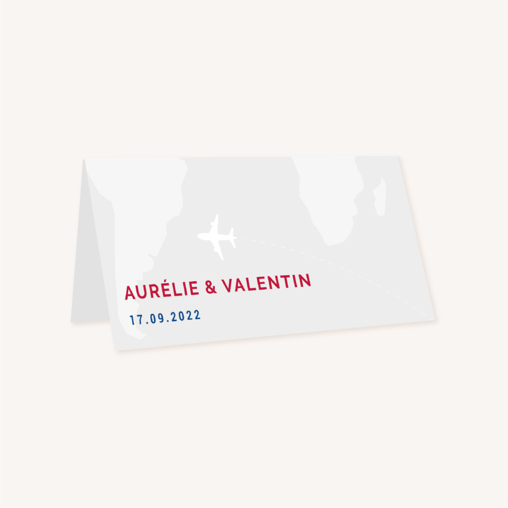 Collection faire-part mariage billet d'avion air mail air france