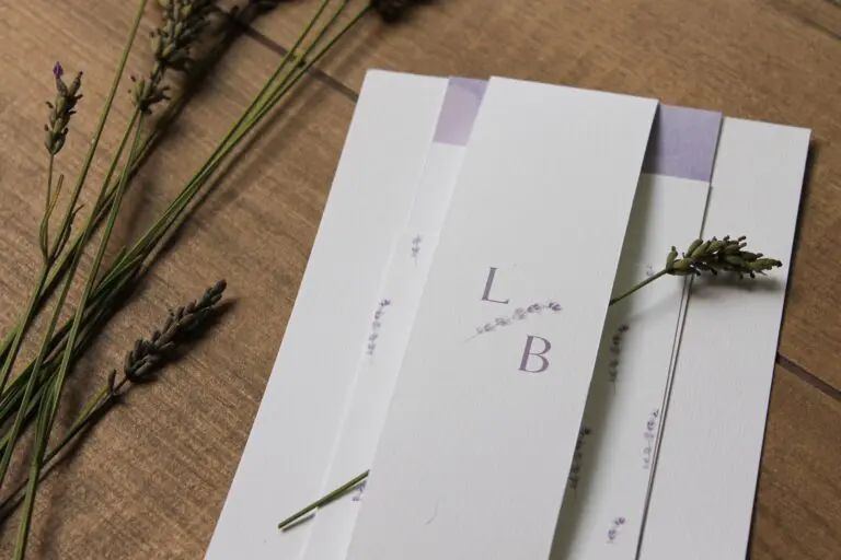 Faire-part lavande mariage provence provencal