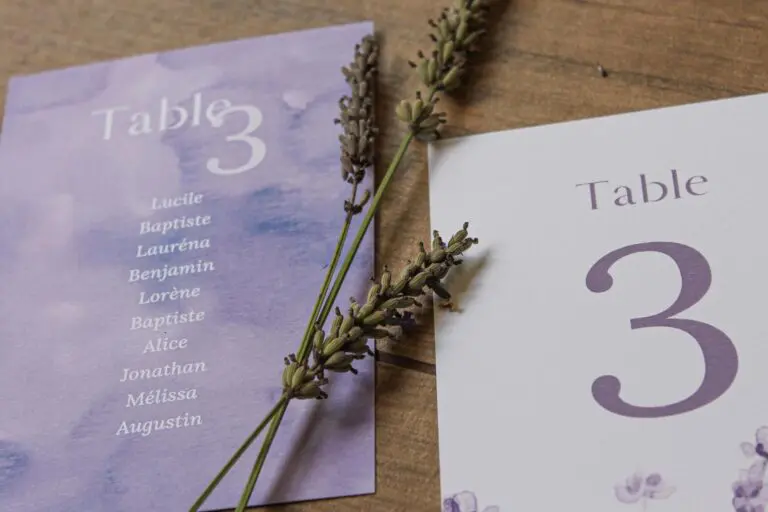 Faire-part lavande mariage provence provencal