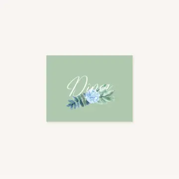 Faire-part mariage floral fleurs bleues hortensia papeterie jardin bleu