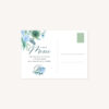 Faire-part mariage floral fleurs bleues hortensia papeterie jardin bleu
