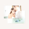 Faire-part mariage floral fleurs bleues hortensia papeterie jardin bleu