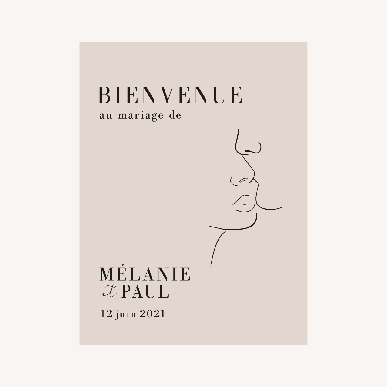 Panneau accueil One line art – Image 3