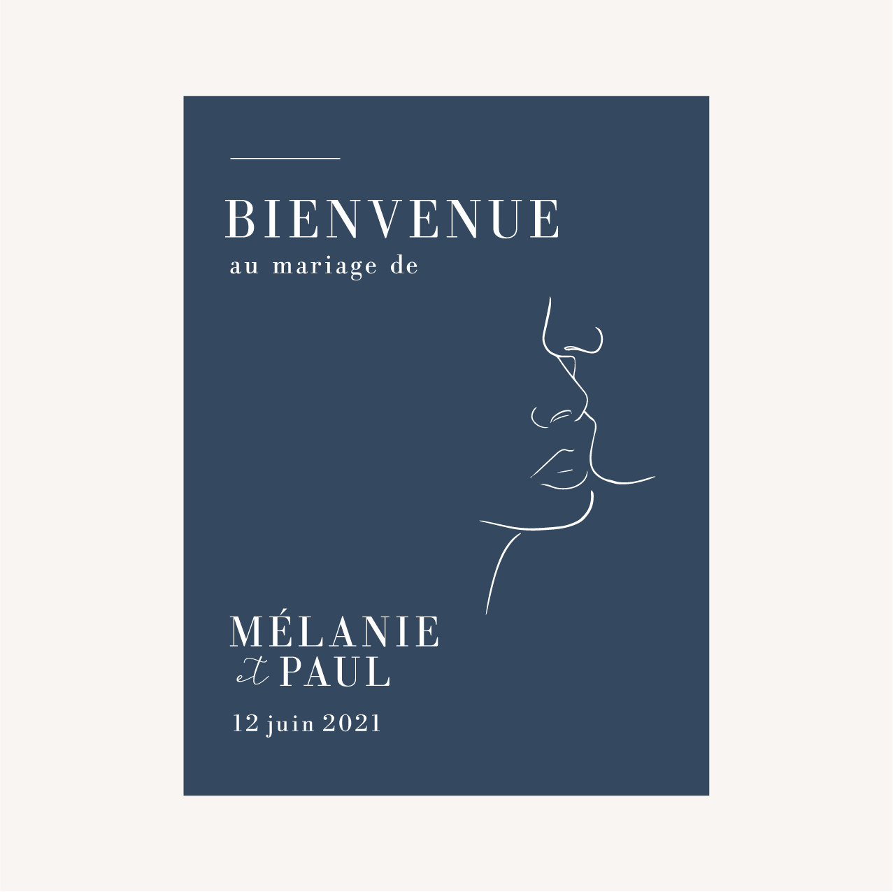 Panneau accueil One line art – Image 9