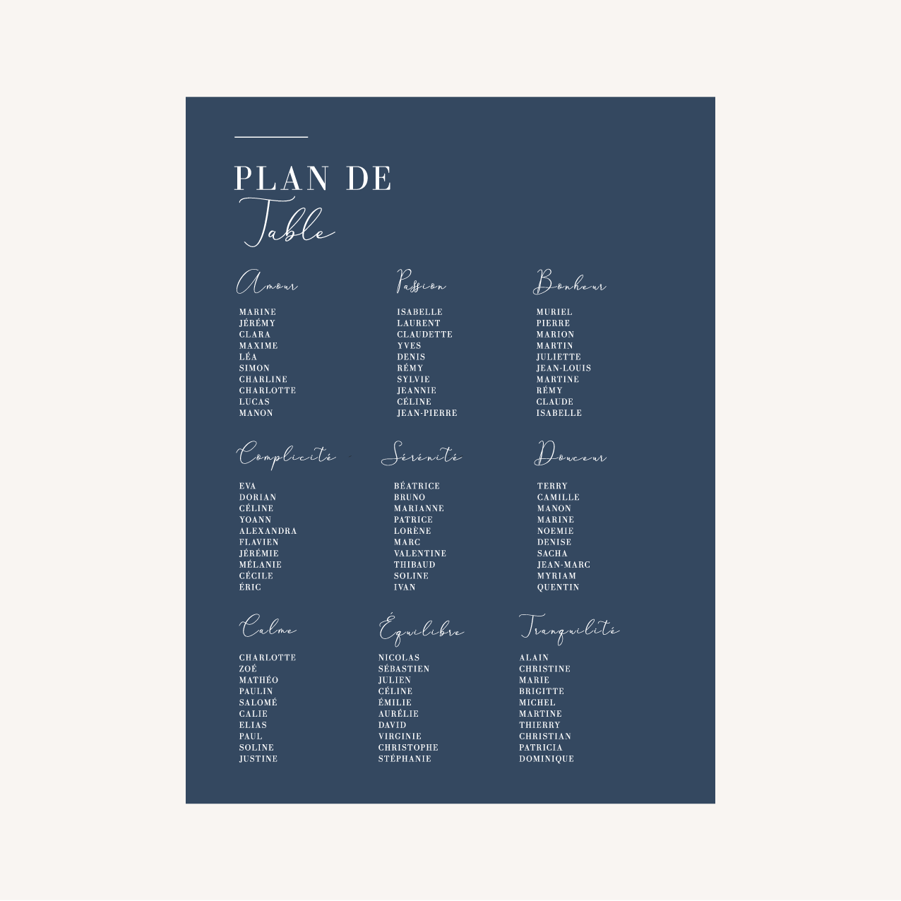 Panneau plan de table One line art – Image 4