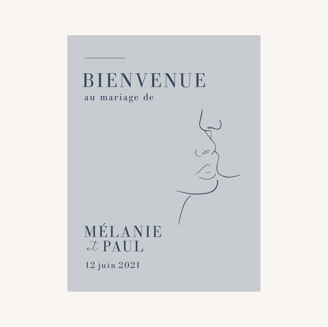 Panneau accueil One line art – Image 2