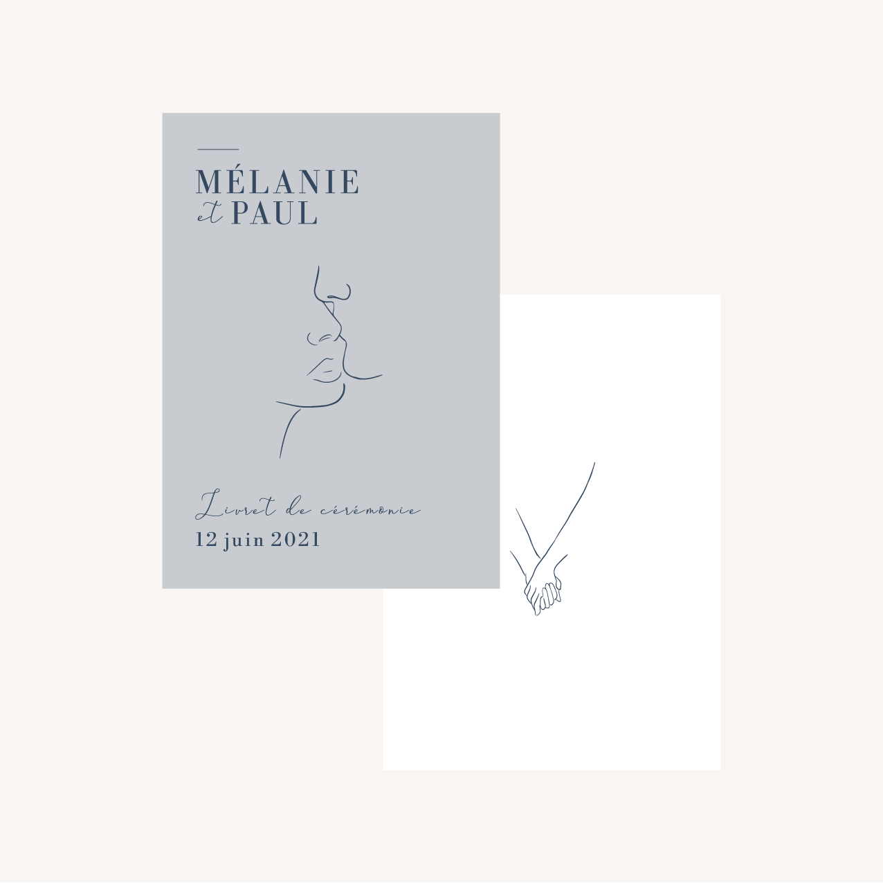 Livret de cérémonie One line art – Image 3