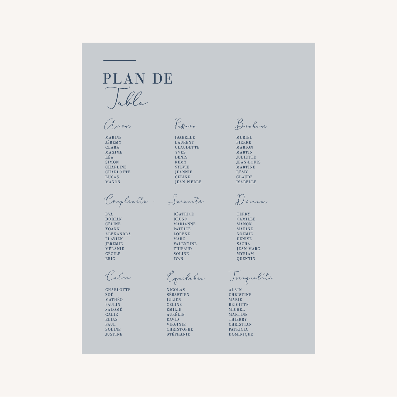 Panneau plan de table One line art – Image 3