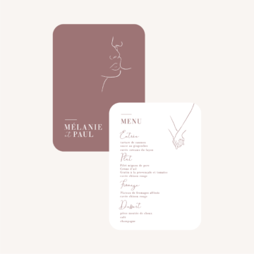 Menu One line art
