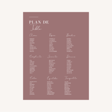 Panneau plan de table One line art