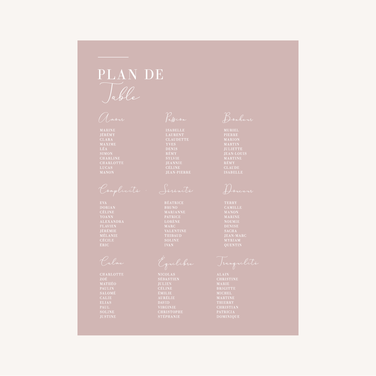 Panneau plan de table One line art – Image 2