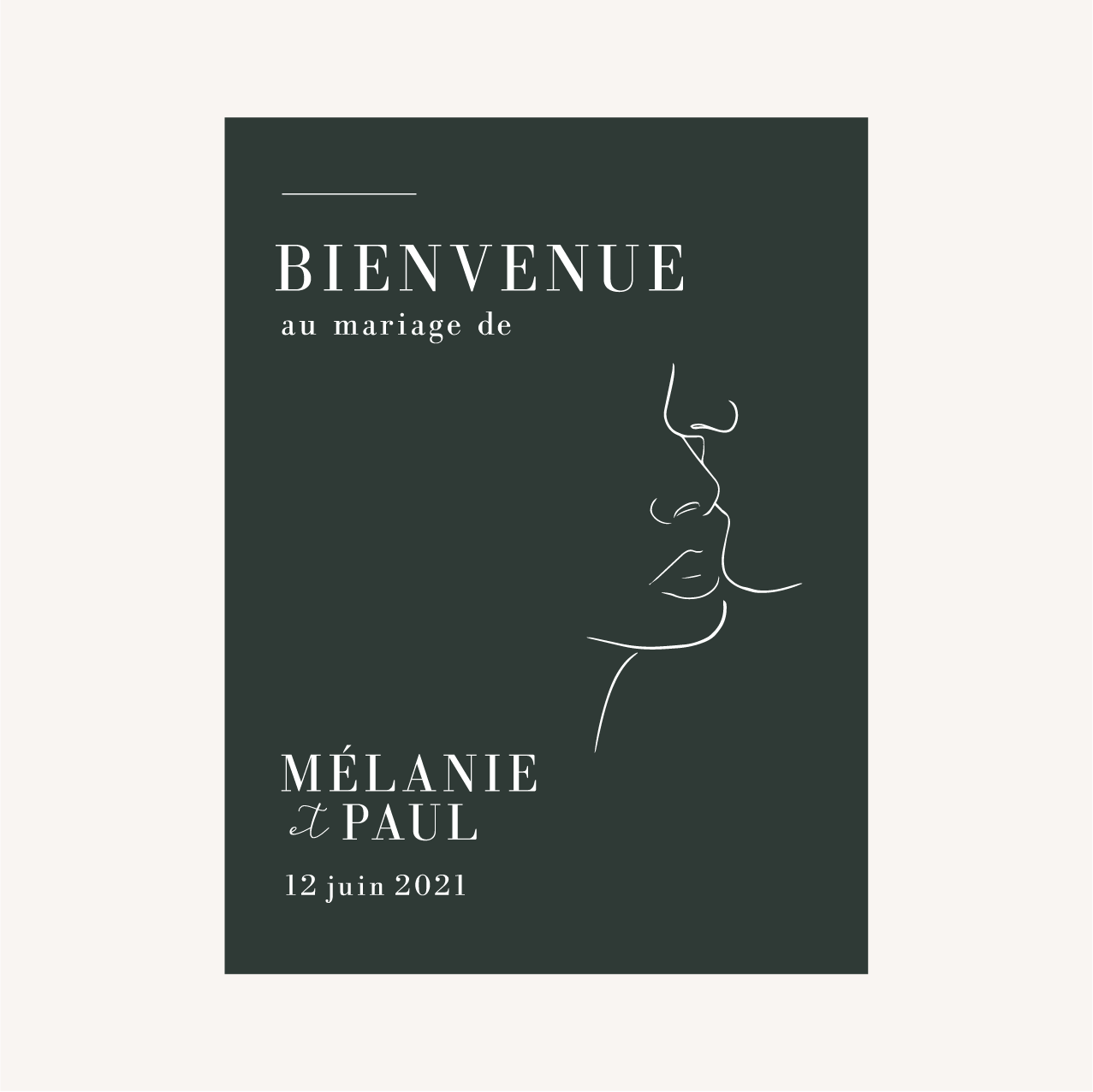 Panneau accueil One line art – Image 5