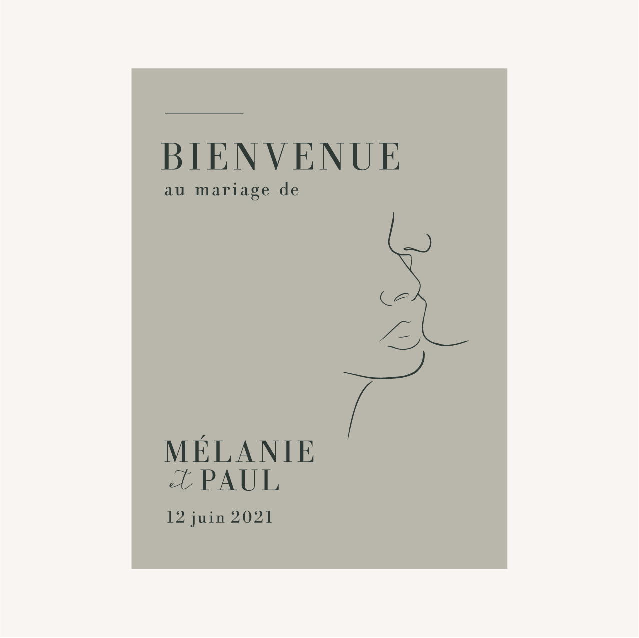 Panneau accueil One line art – Image 4
