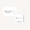 Faire-part mariage one line art visages couple blanc