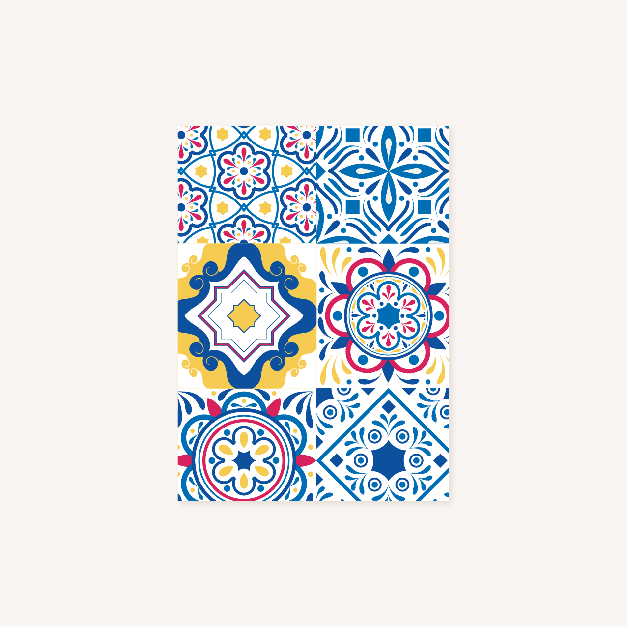 Faire-part mariage portugais portugal azulejos motif carreaux ciment portugais