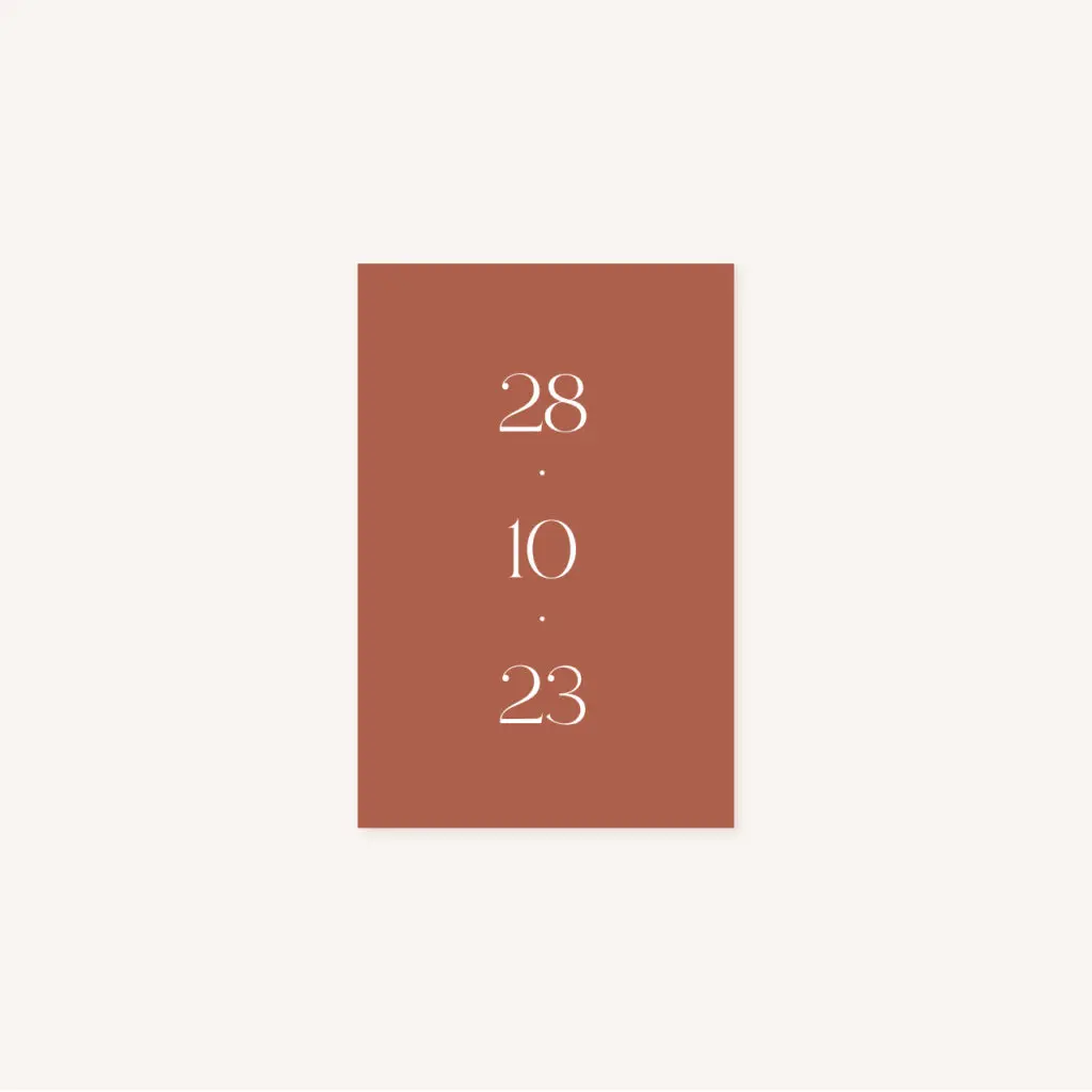 Faire-part mariage couleur terracotta automne