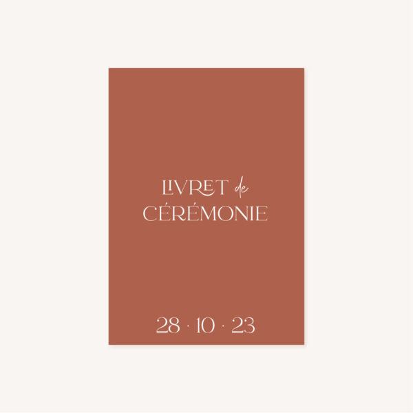 Faire-part mariage couleur terracotta automne