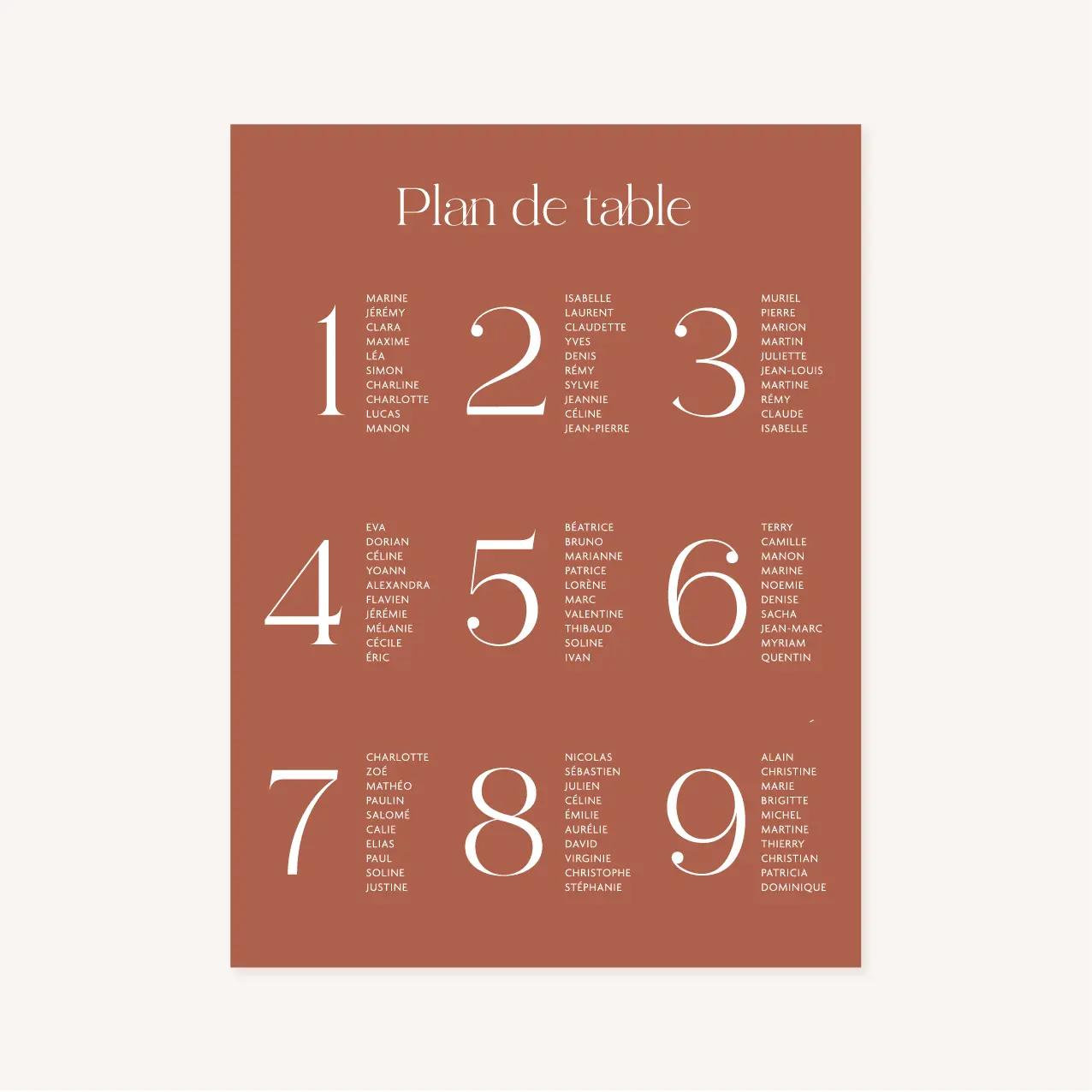 Faire-part mariage couleur terracotta automne