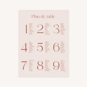 Faire-part mariage couleur terracotta automne