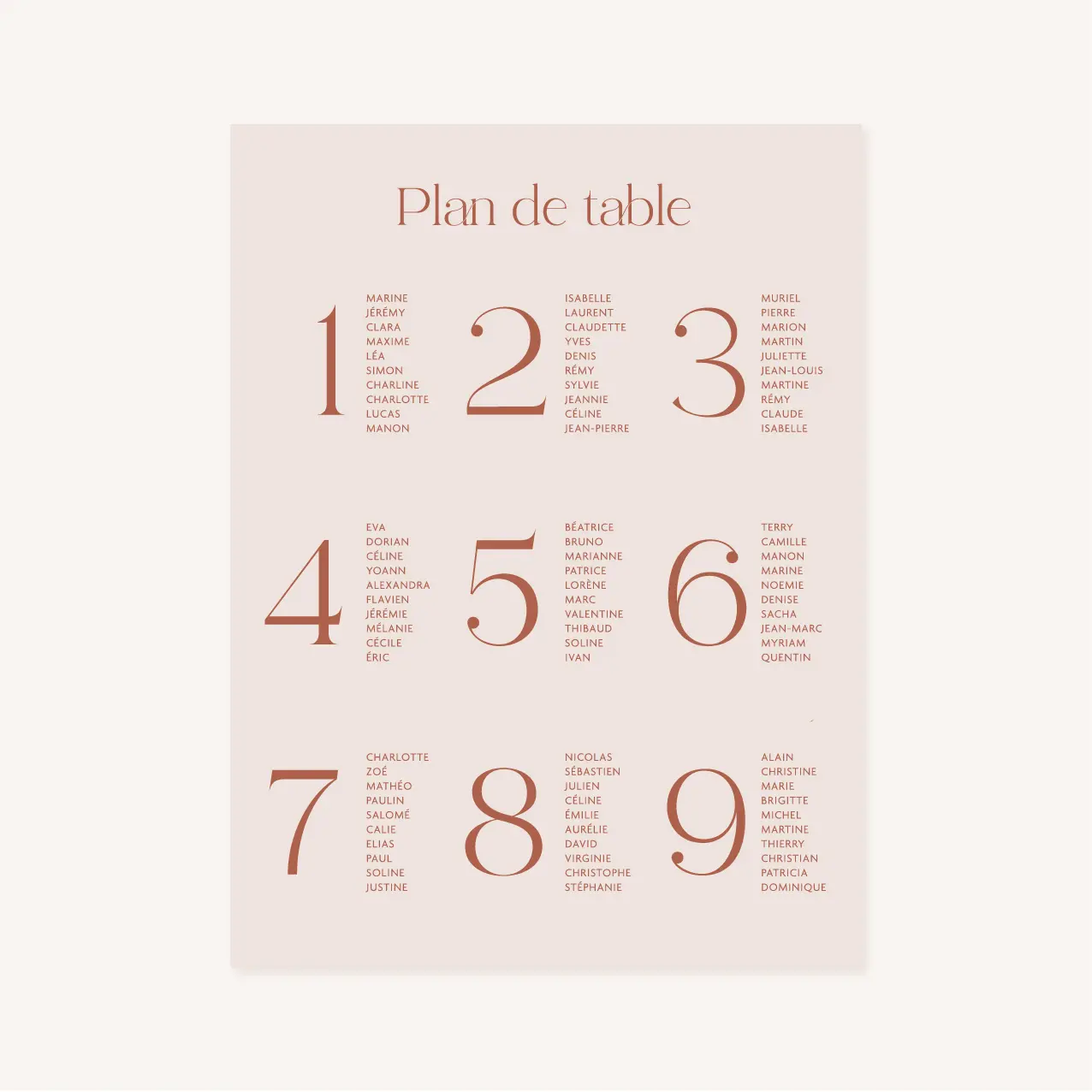 Faire-part mariage couleur terracotta automne