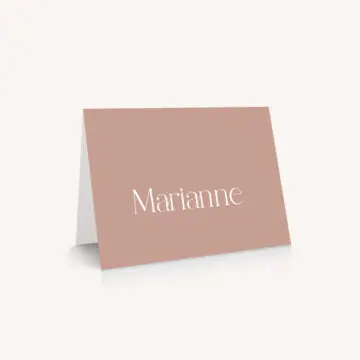Marque-place mariage couleur terracotta automne