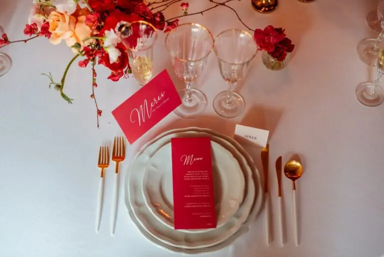 Faire-part mariage papeterie amour rose rouge