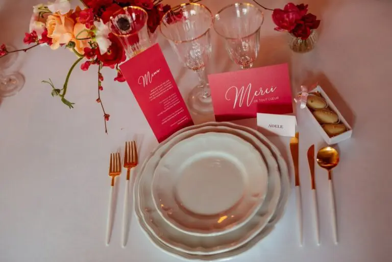 Faire-part mariage papeterie amour rose rouge