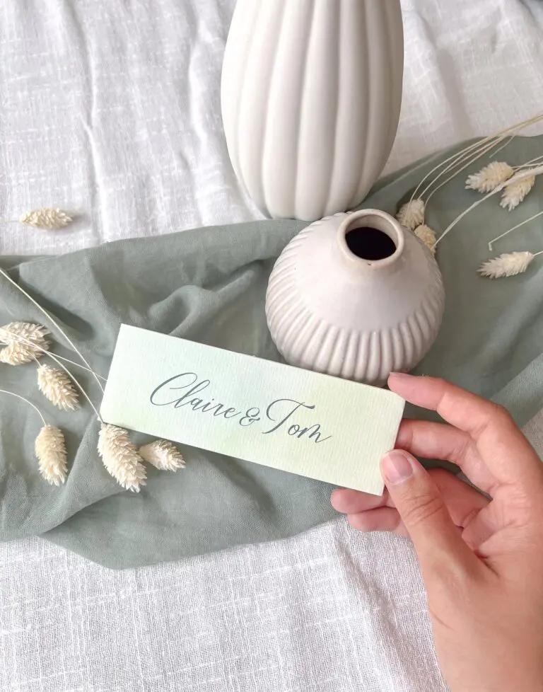 Faire-part mariage fleurs bleues hortensias bleu vert aquarelle