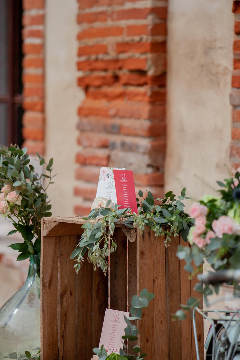 Mariage décoration papeterie pivoine fleur rose rouge