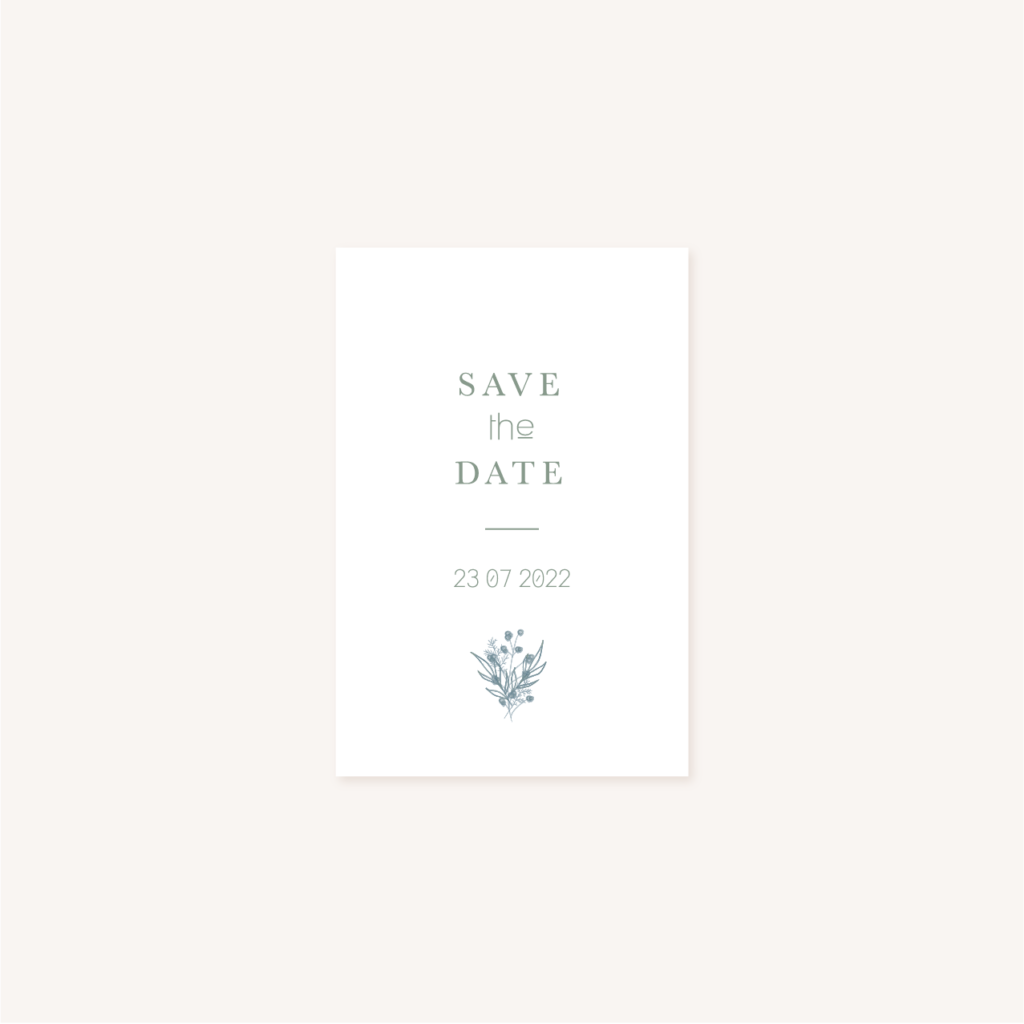 Mariage décoration papeterie table minimalist vert épuré