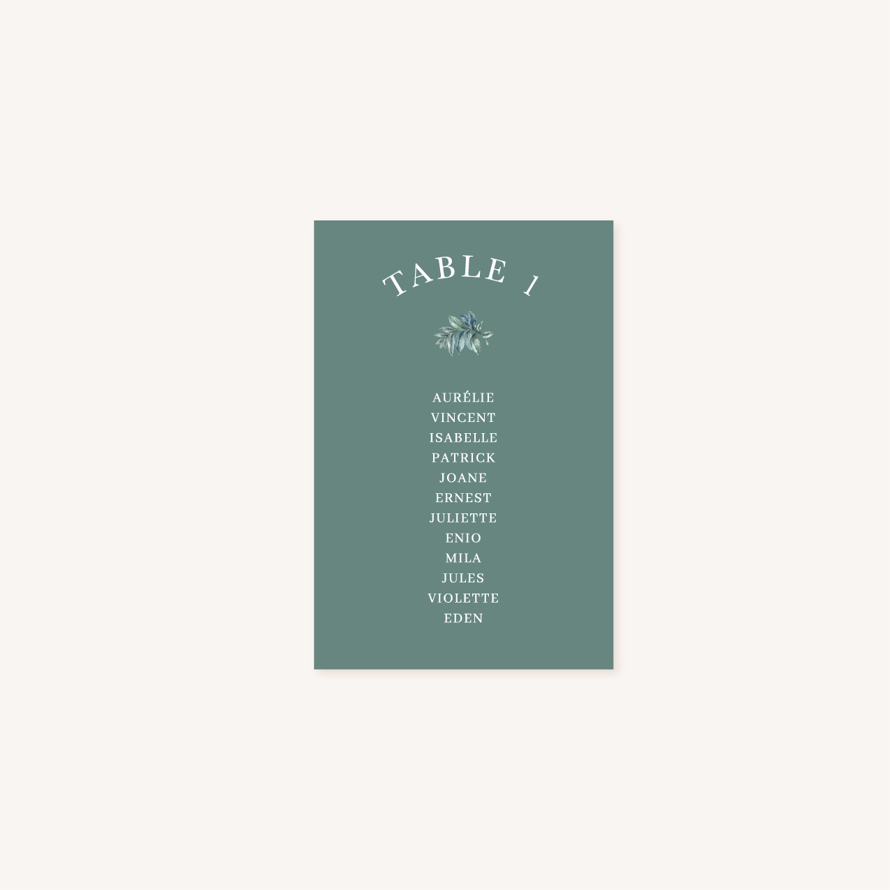 Papeterie Plan de table Couronne d'hiver