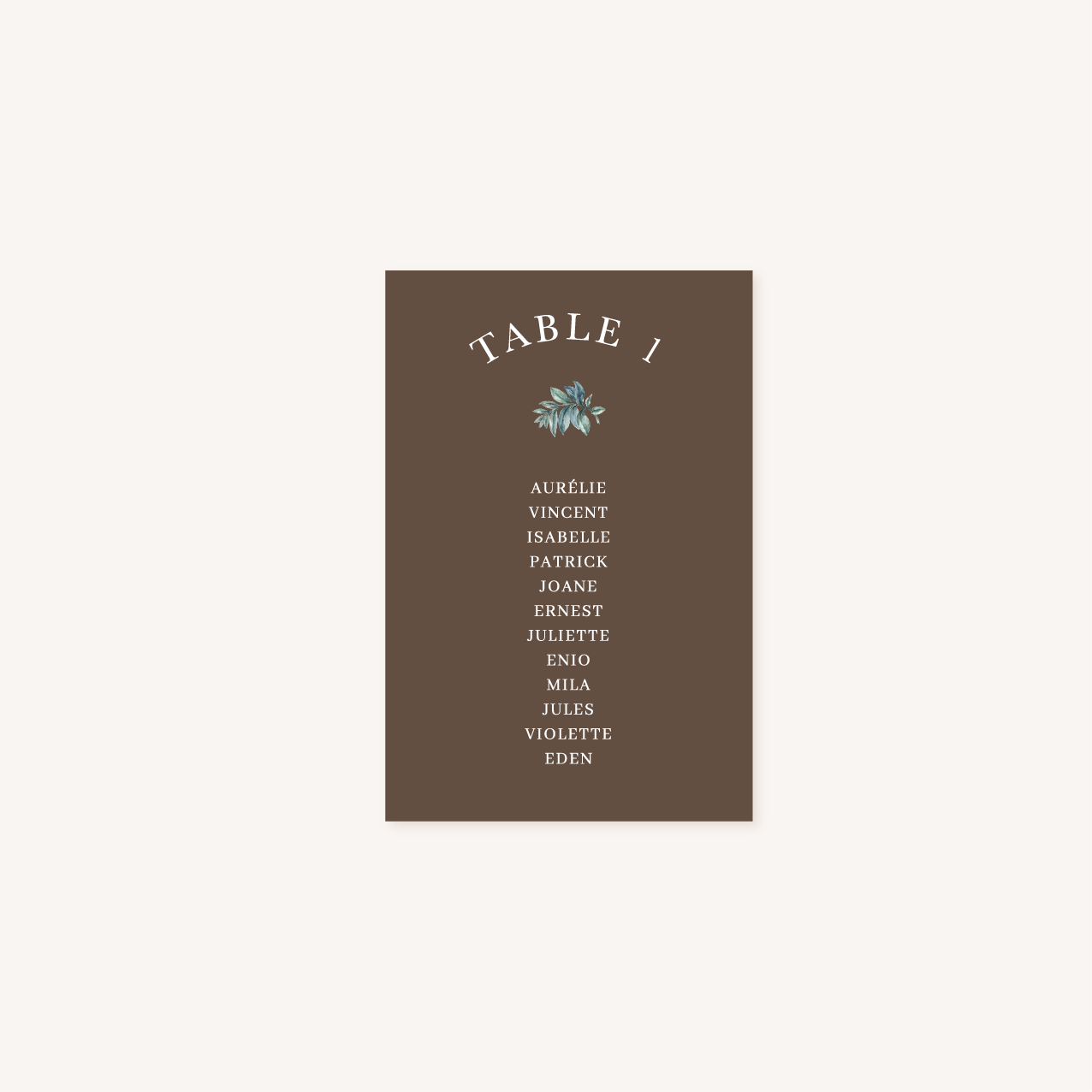 Papeterie Plan de table Couronne d'hiver