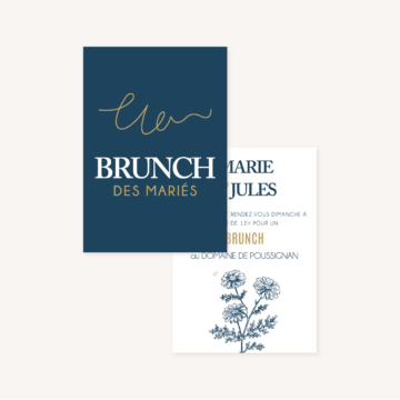 brunch mariage bleu marine, élégant, dore, or, fleurs