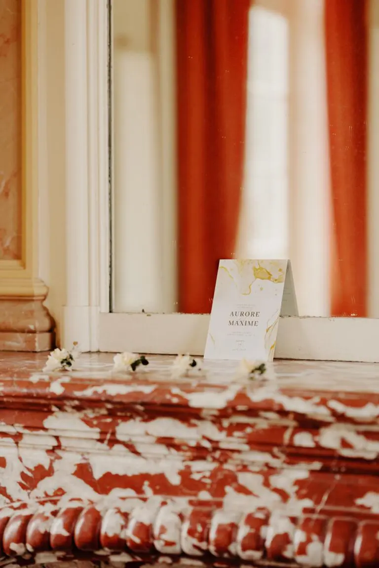 Faire-part mariage bohème chic vert et jaune