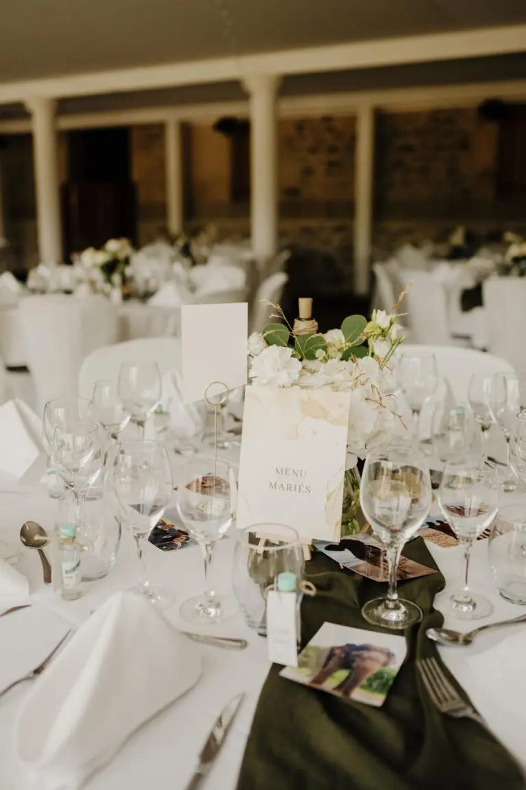 Faire-part mariage bohème chic vert et jaune