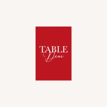 Nom de table mariage Amour, romantique, rouge