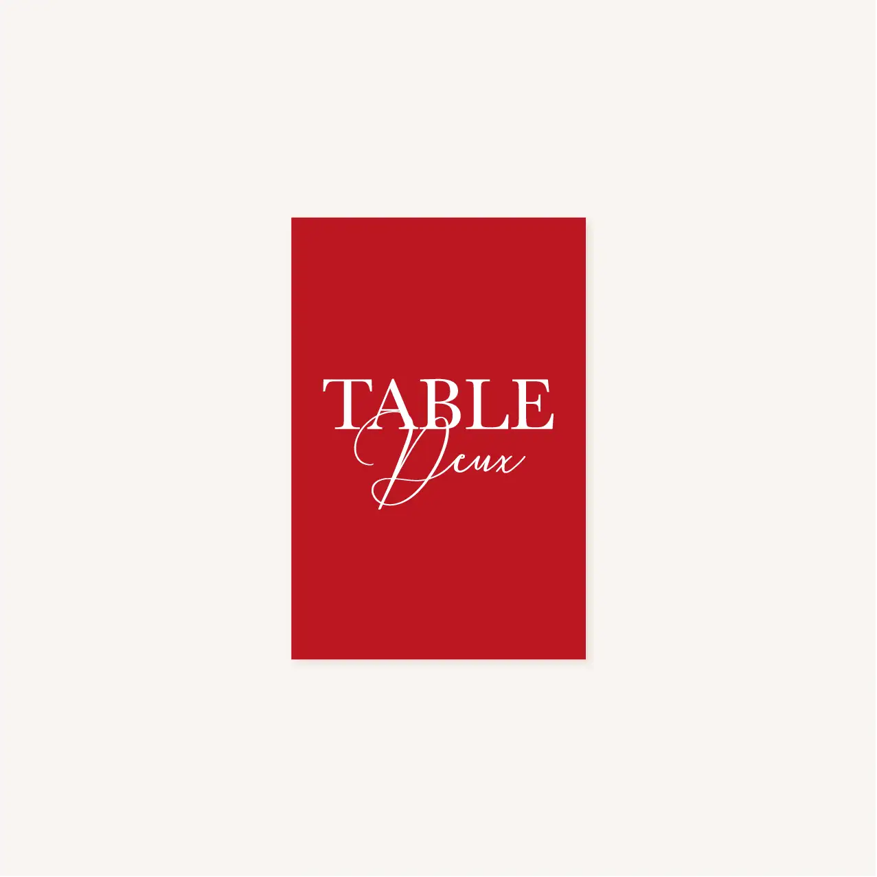 Nom de table mariage Amour, romantique, rouge