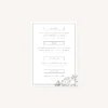 menu mariage botanique noir rose blanc épuré