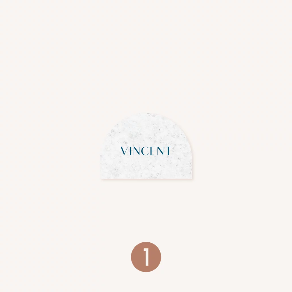 marque-place papeterie mariage ocean mer bleu vague blanc forme