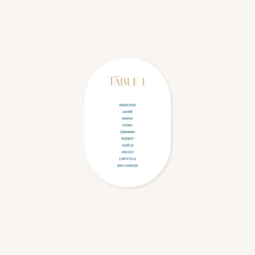 Plan de table océan mariage thème plage mer
