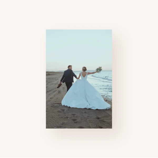 remerciement mariage ocean mer bleu vague original plage