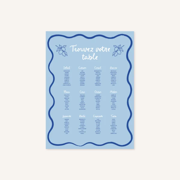 Panneau plan de table Dolce Vita – Image 13