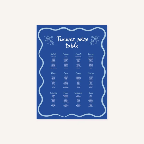 Panneau plan de table Dolce Vita – Image 14