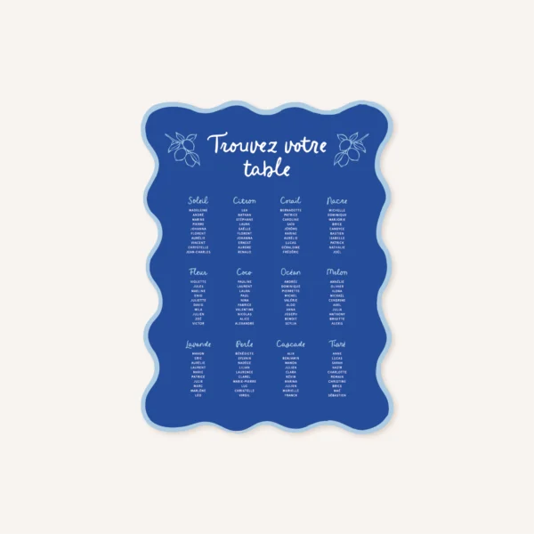 Panneau plan de table Dolce Vita – Image 15